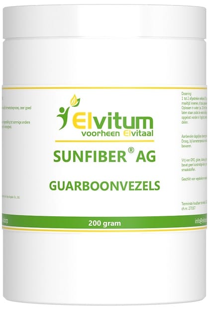 Elvitum Sunfiber AG Guarboonvezels Poeder - 200GR | Zensitivity Elvitum Sunfiber AG Guarboonvezels Poeder - Vezels kopen-vitamine online - Maag en darm kopen - supplementen kopen-voedingssupplementen-beste voedingssupplementen-supplementen bestellen-zensitivity