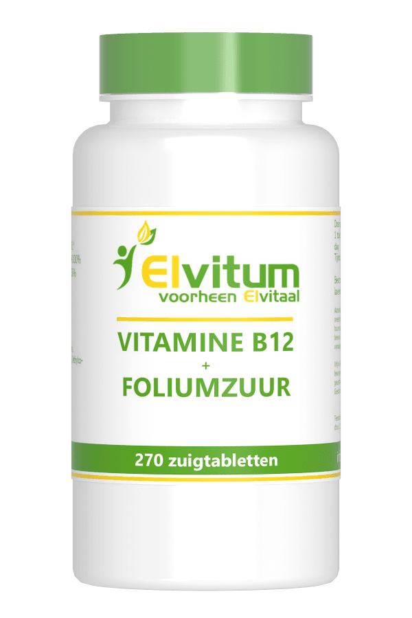 Elvitum Vitamine B12 + Foliumzuur Zuigtabletten - 270TB | Zensitivity Elvitum Vitamine B12 + Foliumzuur Zuigtabletten - Vitamine B12 kopen-vitamine online - Vitamine B kopen - supplementen kopen-voedingssupplementen-beste voedingssupplementen-supplementen bestellen-zensitivity