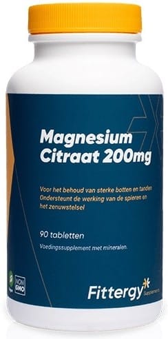 Fittergy Magnesium Citraat 200mg - 90TB | Zensitivity Fittergy Magnesium Citraat 200mg -  kopen-vitamine online - Magnesium kopen - supplementen kopen-voedingssupplementen-beste voedingssupplementen-supplementen bestellen-zensitivity