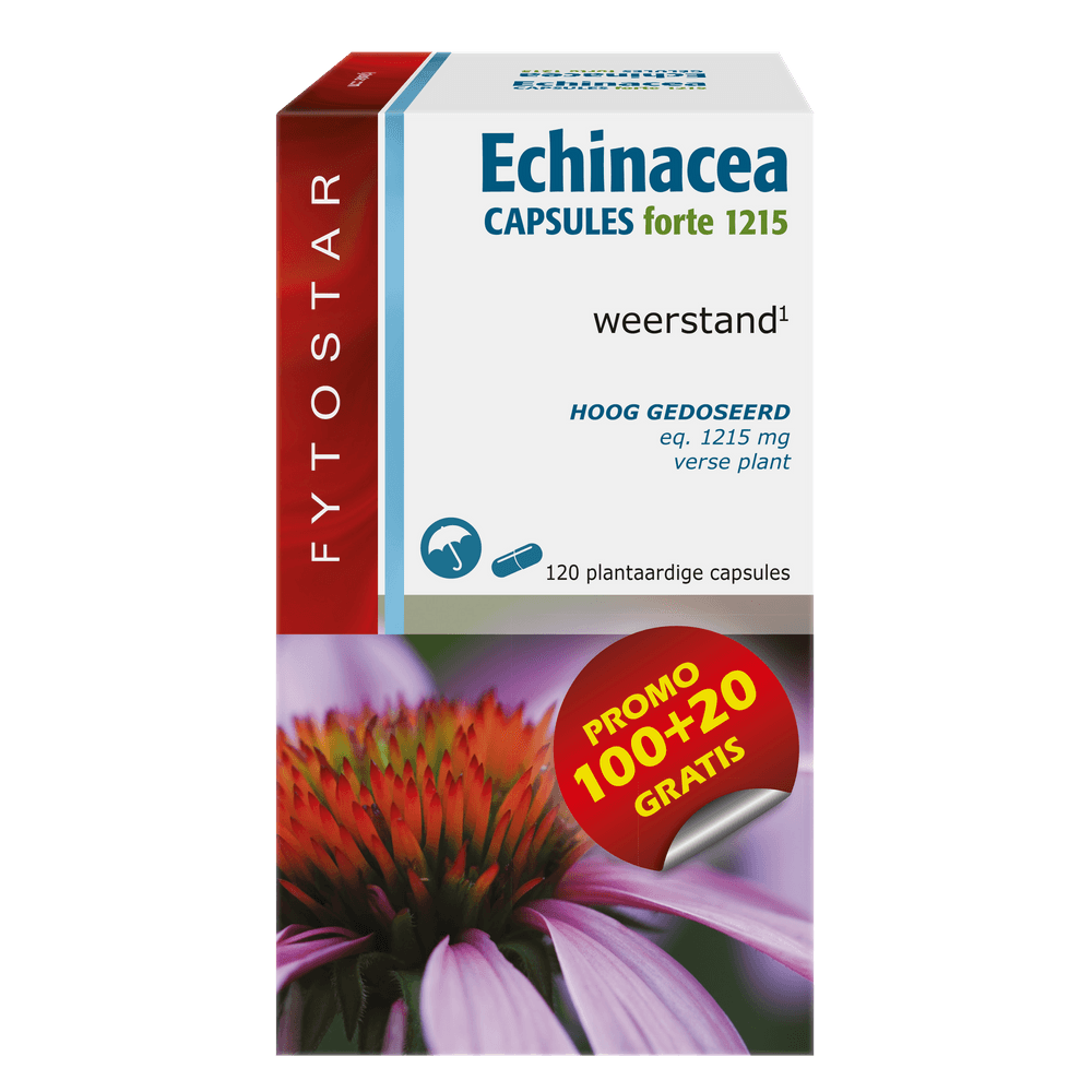 Fytostar Echinacea Forte 1215 Capsules 120st - Echinacea kopen-vitamine online - Weerstand kopen - supplementen kopen-voedingssupplementen-beste voedingssupplementen-supplementen bestellen-zensitivity