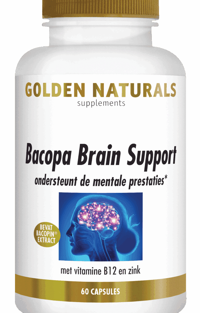 Golden Naturals Bacopa Brain Support Capsules -  kopen-vitamine online - Vegan supplementen kopen - supplementen kopen-voedingssupplementen-beste voedingssupplementen-supplementen bestellen-zensitivity