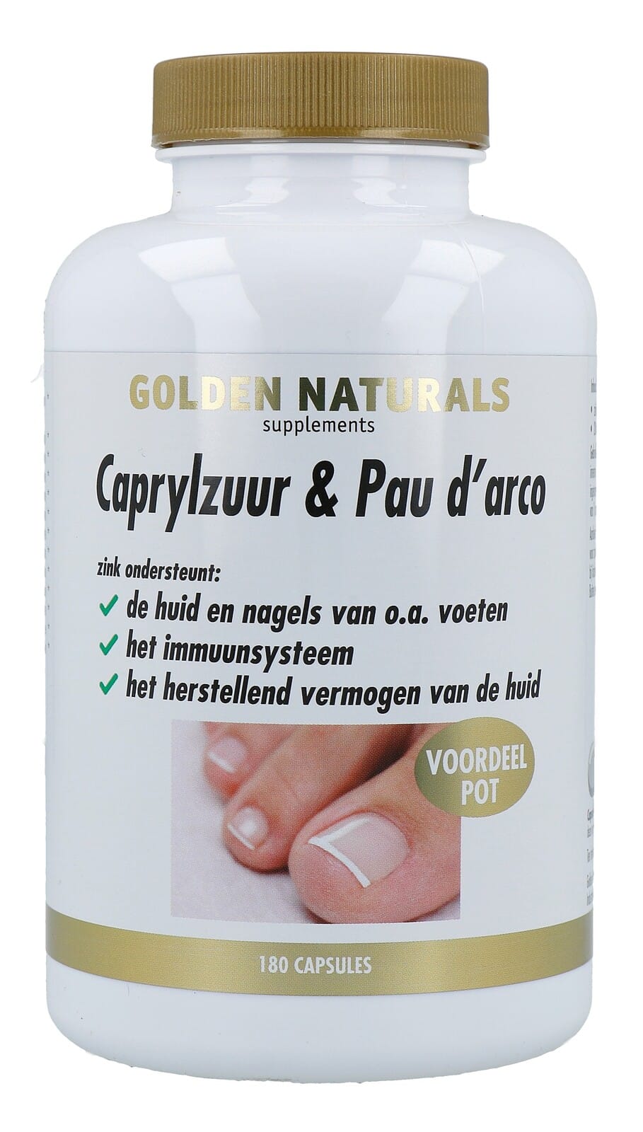 Golden Naturals Caprylzuur & Pau D'Arco Formule Capsules - 180VCP | Zensitivity Golden Naturals Caprylzuur & Pau D'Arco Formule Capsules - Weerstand complex kopen-vitamine online - Weerstand kopen - supplementen kopen-voedingssupplementen-beste voedingssupplementen-supplementen bestellen-zensitivity