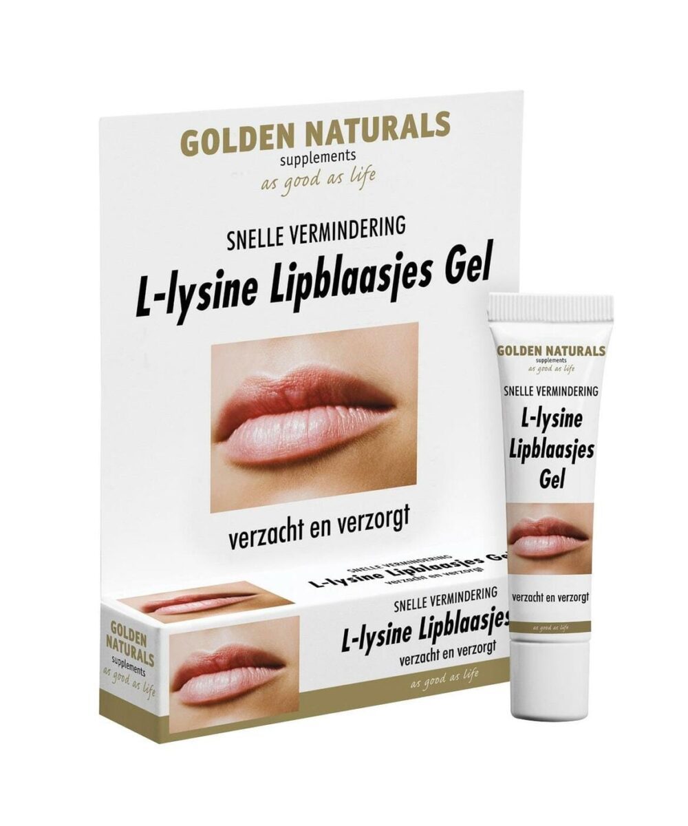 Golden Naturals L-Lysine Lipblaasjes Gel -  kopen-vitamine online - Aminozuren kopen - supplementen kopen-voedingssupplementen-beste voedingssupplementen-supplementen bestellen-zensitivity
