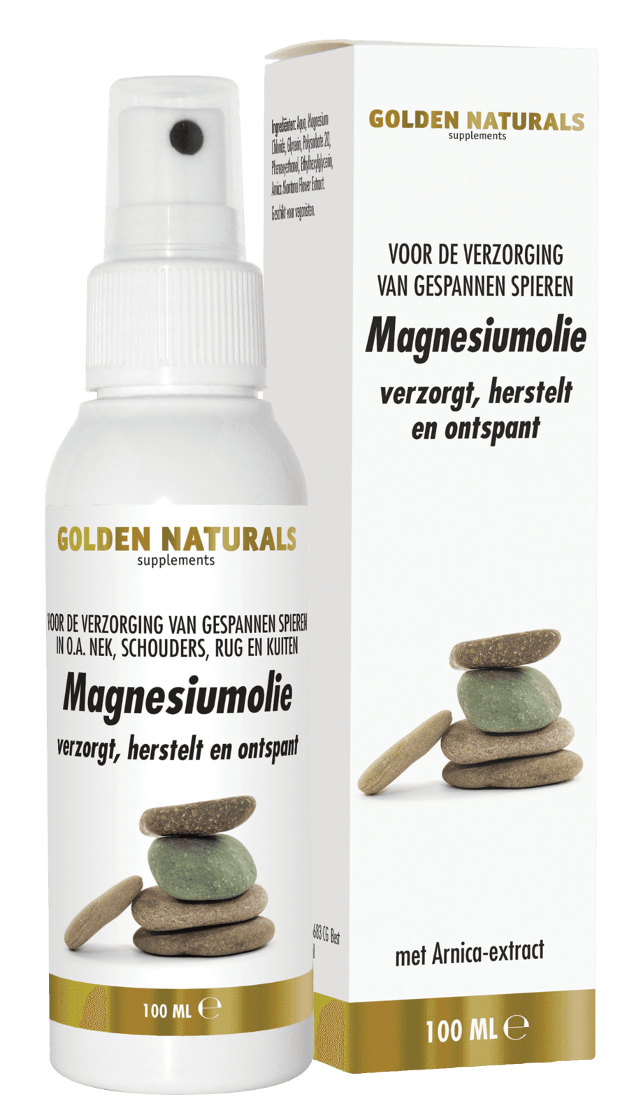 Golden Naturals Magnesiumolie Spray - 100ML | Zensitivity Golden Naturals Magnesiumolie Spray - kopen-vitamine online - Magnesium kopen - supplementen kopen-voedingssupplementen-beste voedingssupplementen-supplementen bestellen-zensitivity