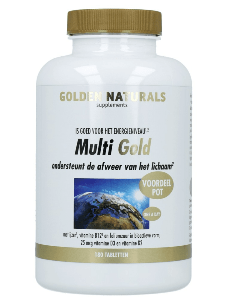 Golden Naturals Multi Gold Tabletten - 180TB | Zensitivity Golden Naturals Multi Gold Tabletten - kopen-vitamine online - Algemene multivitaminen kopen - supplementen kopen-voedingssupplementen-beste voedingssupplementen-supplementen bestellen-zensitivity