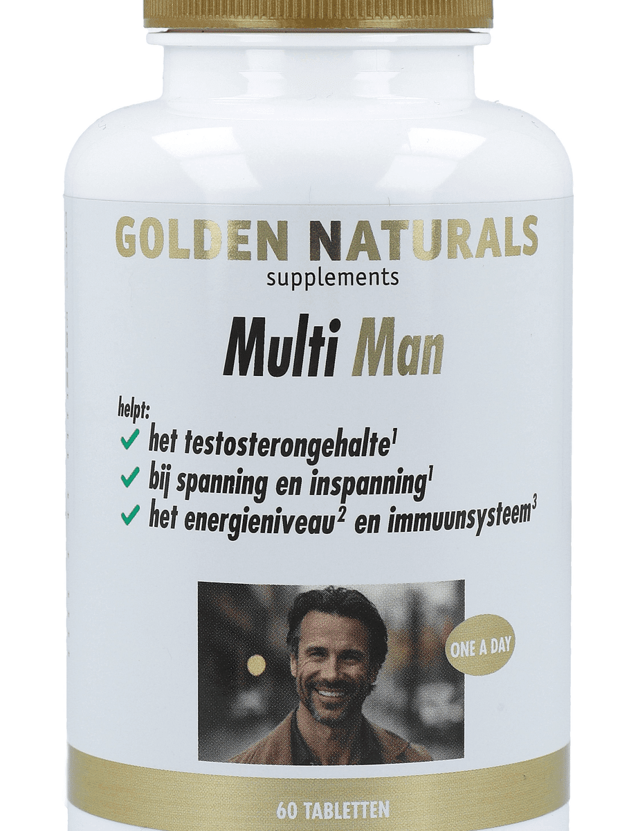 Golden Naturals Multi Man Tabletten -  kopen-vitamine online - Multivitamine man kopen - supplementen kopen-voedingssupplementen-beste voedingssupplementen-supplementen bestellen-zensitivity