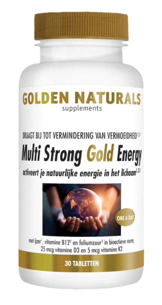 Golden Naturals Multi Strong Gold Energy Tabletten - 30TB | Zensitivity Golden Naturals Multi Strong Gold Energy Tabletten - Energie complex kopen-vitamine online - Energie (vermoeidheid) kopen - supplementen kopen-voedingssupplementen-beste voedingssupplementen-supplementen bestellen-zensitivity