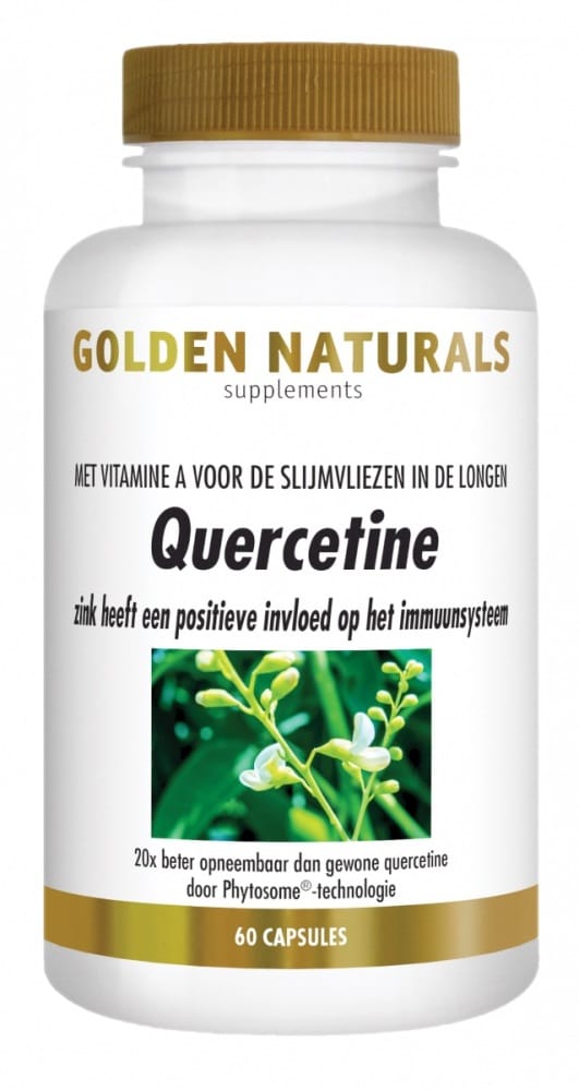 Golden Naturals Quercetine Capsules - 60VCP | Zensitivity Golden Naturals Quercetine Capsules - Quercetine kopen-vitamine online - Populaire supplementen kopen - supplementen kopen-voedingssupplementen-beste voedingssupplementen-supplementen bestellen-zensitivity