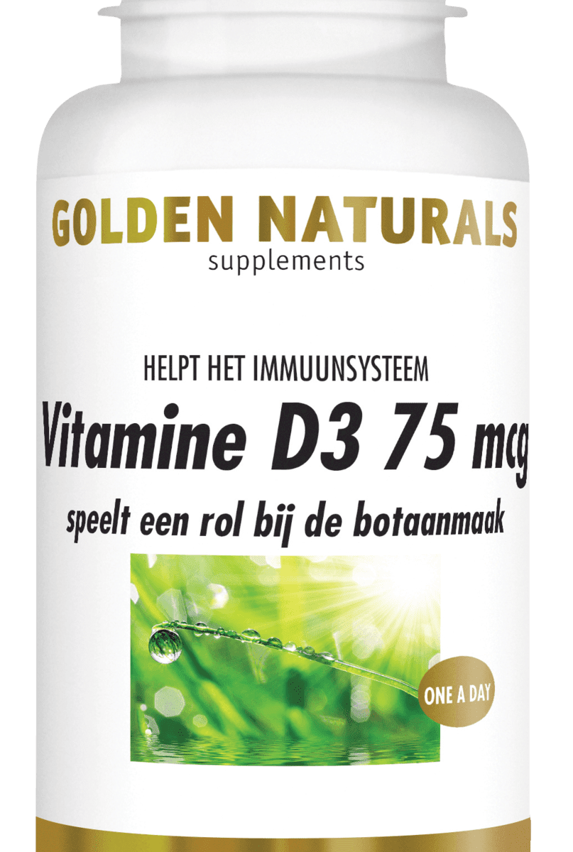Golden Naturals Vitamine D3 75mcg Capsules -  kopen-vitamine online - Vitamine D kopen - supplementen kopen-voedingssupplementen-beste voedingssupplementen-supplementen bestellen-zensitivity