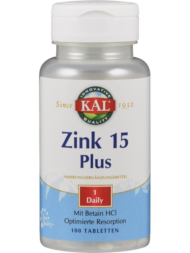 Kal Zink 15 Plus Tabletten -  kopen-vitamine online - Zink kopen - supplementen kopen-voedingssupplementen-beste voedingssupplementen-supplementen bestellen-zensitivity