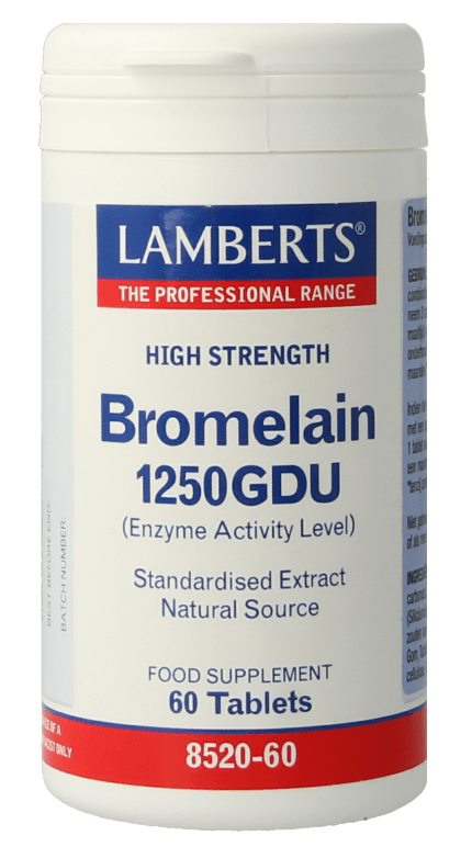 Lamberts Bromelaine 1250GDU Tabletten - Spijsvertering supplementen kopen-vitamine online - Maag en darm kopen - supplementen kopen-voedingssupplementen-beste voedingssupplementen-supplementen bestellen-zensitivity
