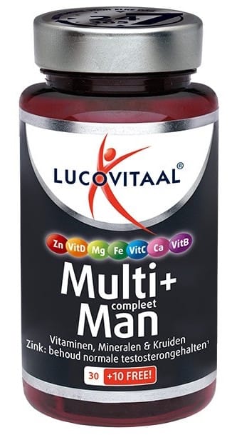 Lucovitaal Multi+ Compleet Man Tabletten -  kopen-vitamine online - Multivitamine man kopen - supplementen kopen-voedingssupplementen-beste voedingssupplementen-supplementen bestellen-zensitivity