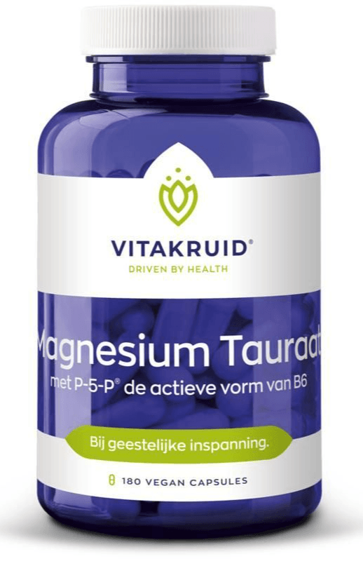 Magnesium Tauraat met Vitamine B6 (P-5-P) 180 -  kopen-vitamine online - Magnesium kopen - supplementen kopen-voedingssupplementen-beste voedingssupplementen-supplementen bestellen-zensitivity