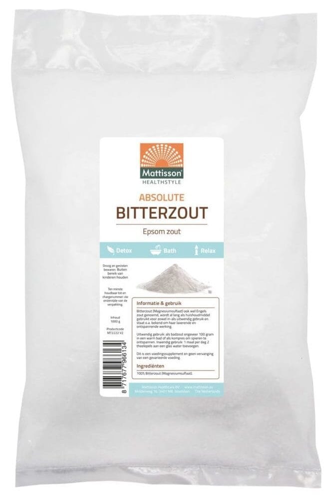 Mattisson HealthStyle Bitterzout Epsom Navulzak - Ontlasting zachter maken kopen-vitamine online - Darm supplementen kopen - supplementen kopen-voedingssupplementen-beste voedingssupplementen-supplementen bestellen-zensitivity