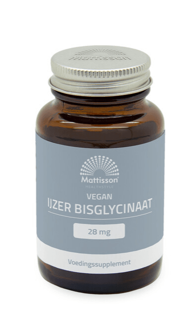 Mattisson HealthStyle IJzer Bisglycinaat Capsules - IJzer capsules kopen-vitamine online - IJzer kopen - supplementen kopen-voedingssupplementen-beste voedingssupplementen-supplementen bestellen-zensitivity