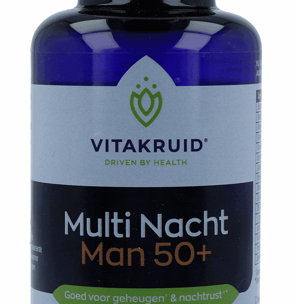 Multi Nacht Man 50+ 100% Vegan 90 -  kopen-vitamine online - Multivitamine man kopen - supplementen kopen-voedingssupplementen-beste voedingssupplementen-supplementen bestellen-zensitivity