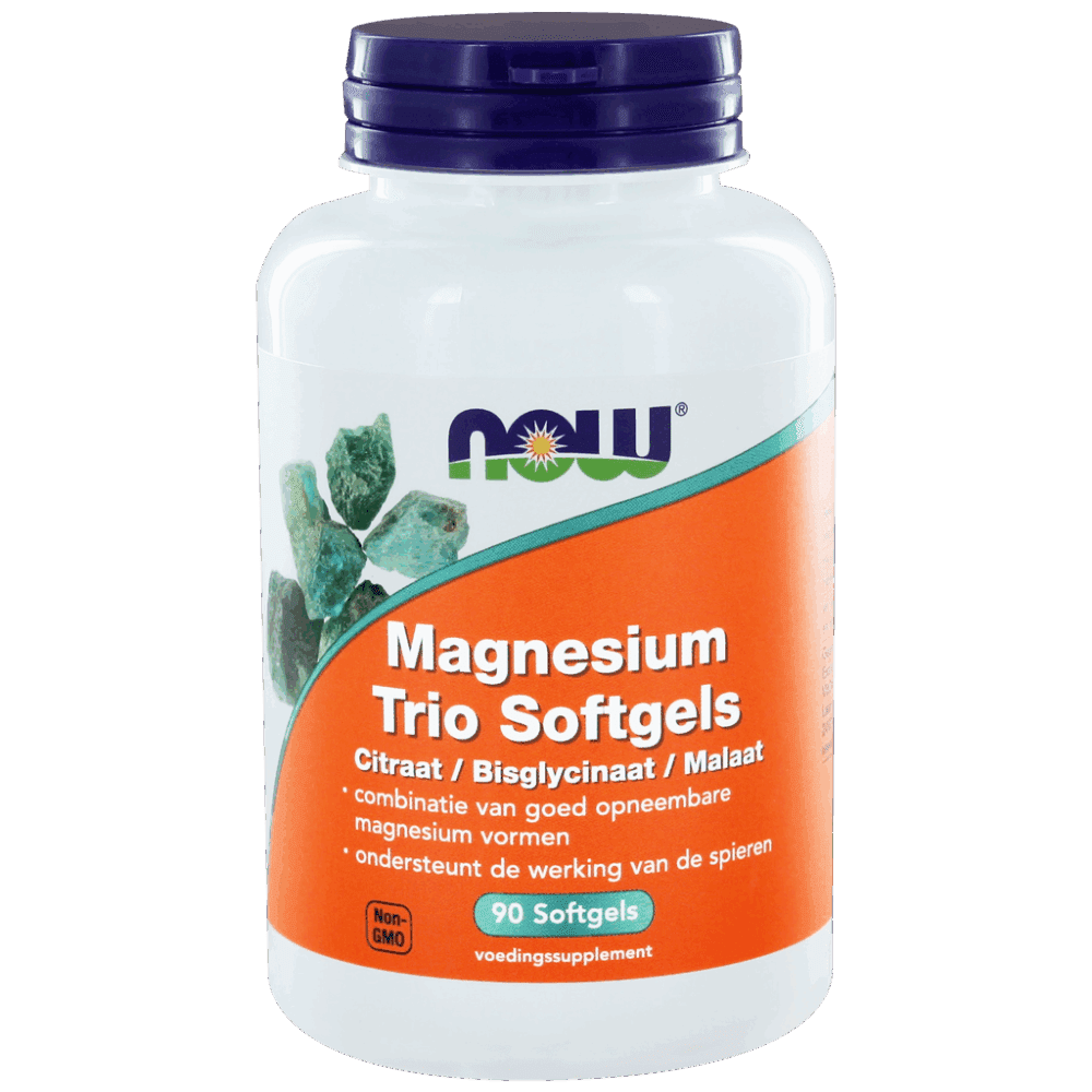 NOW Magnesium Trio Softgels -  kopen-vitamine online - Magnesium kopen - supplementen kopen-voedingssupplementen-beste voedingssupplementen-supplementen bestellen-zensitivity