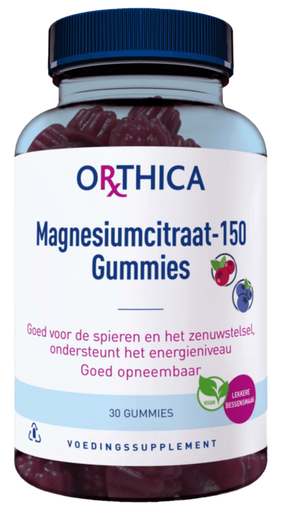 Orthica Magnesiumcitraat 150 Gummies - 30ST | Zensitivity Orthica Magnesiumcitraat 150 Gummies -  kopen-vitamine online - Magnesium kopen - supplementen kopen-voedingssupplementen-beste voedingssupplementen-supplementen bestellen-zensitivity