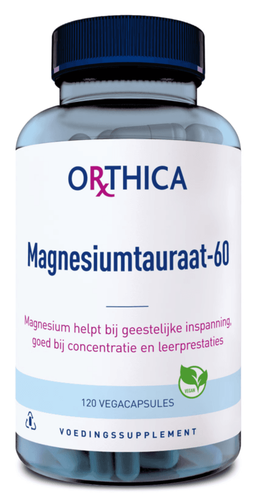 Orthica Magnesiumtauraat 60 Capsules - 120VCP | Zensitivity Orthica Magnesiumtauraat 60 Capsules -  kopen-vitamine online - Magnesium kopen - supplementen kopen-voedingssupplementen-beste voedingssupplementen-supplementen bestellen-zensitivity