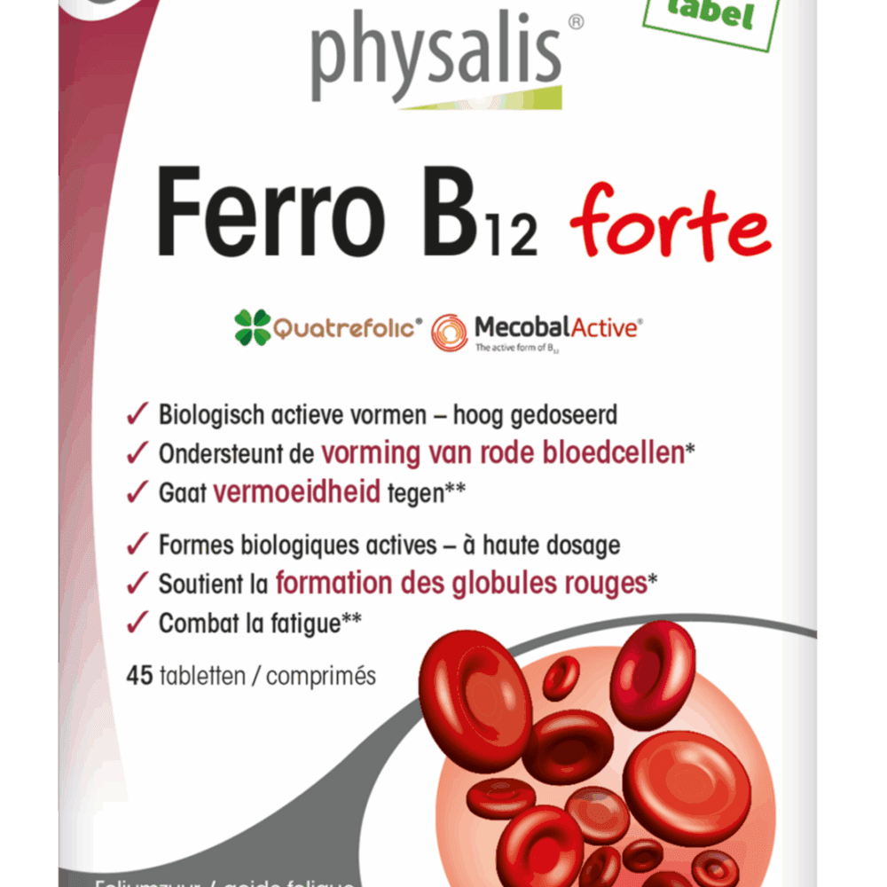 Physalis Ferro B12 Forte Tabletten - IJzer tabletten kopen-vitamine online - IJzer kopen - supplementen kopen-voedingssupplementen-beste voedingssupplementen-supplementen bestellen-zensitivity