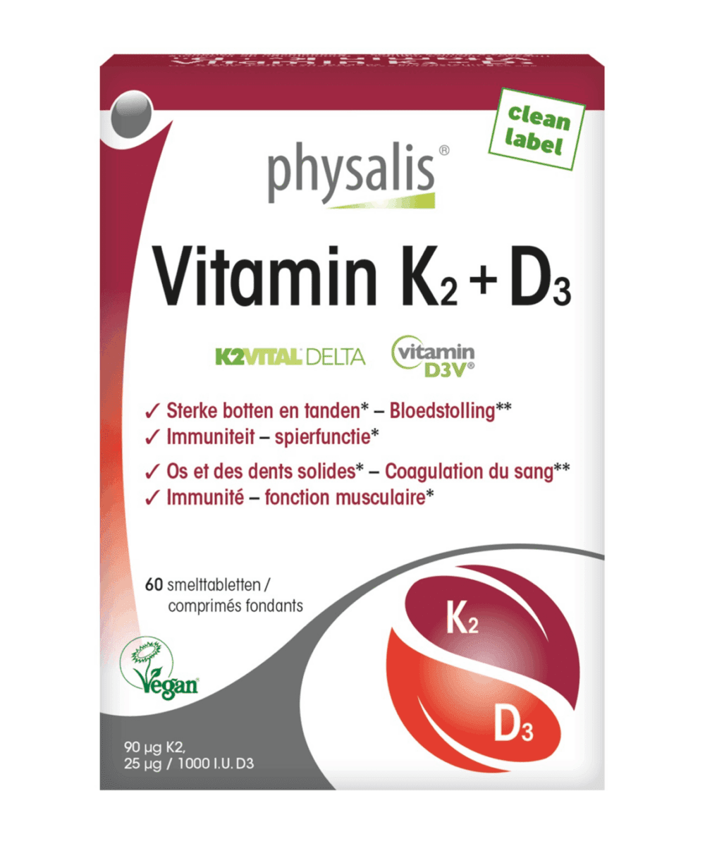 Physalis Vitamin K2 + D3 Smelttabletten -  kopen-vitamine online - Vitamine D kopen - supplementen kopen-voedingssupplementen-beste voedingssupplementen-supplementen bestellen-zensitivity