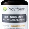 Proviform B12 1000mcg Methylcobalamine Zuigtabletten 90st - Vitamine B12 kopen-vitamine online - Vitamine B kopen - supplementen kopen-voedingssupplementen-beste voedingssupplementen-supplementen bestellen-zensitivity