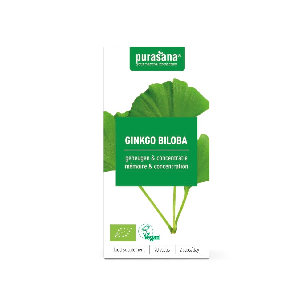 Purasana Ginkgo Biloba Capsules -  kopen-vitamine online - Vegan supplementen kopen - supplementen kopen-voedingssupplementen-beste voedingssupplementen-supplementen bestellen-zensitivity