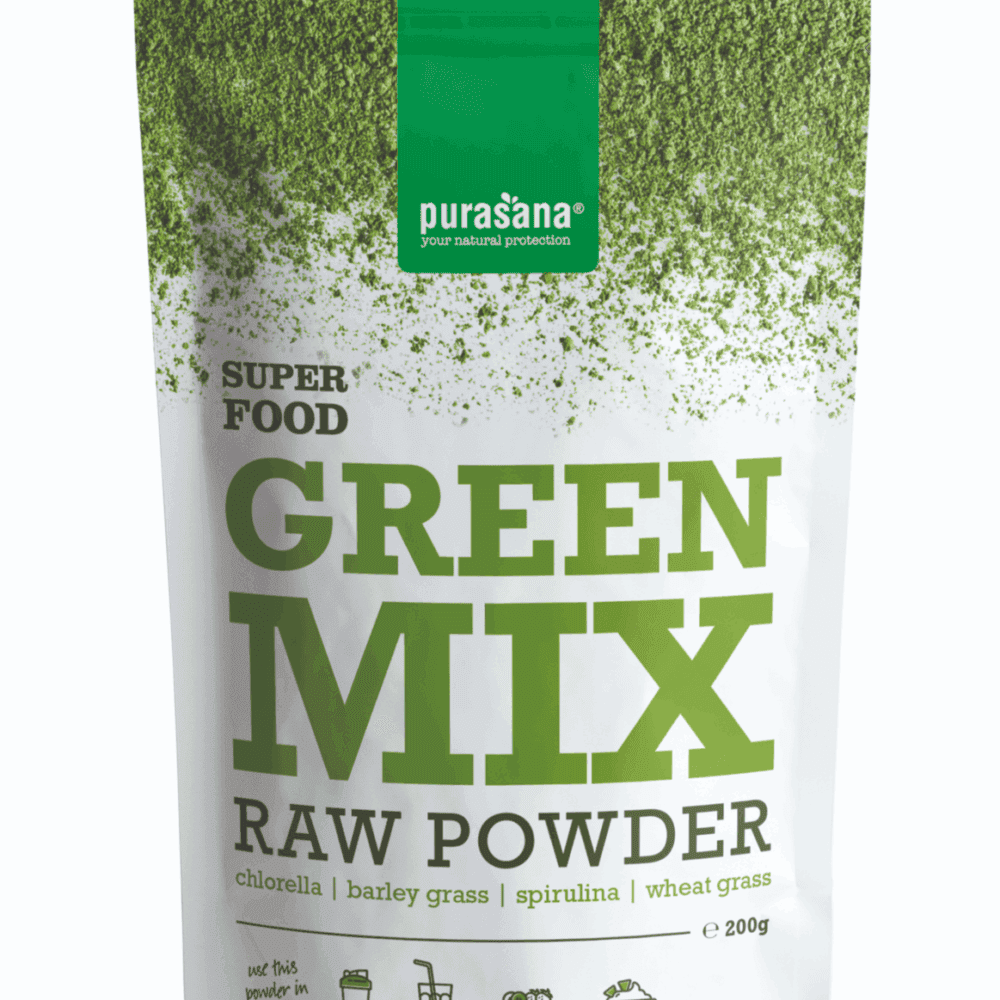 Purasana Vegan Green Mix Poeder - Superfood complex kopen-vitamine online - Superfood kopen - supplementen kopen-voedingssupplementen-beste voedingssupplementen-supplementen bestellen-zensitivity