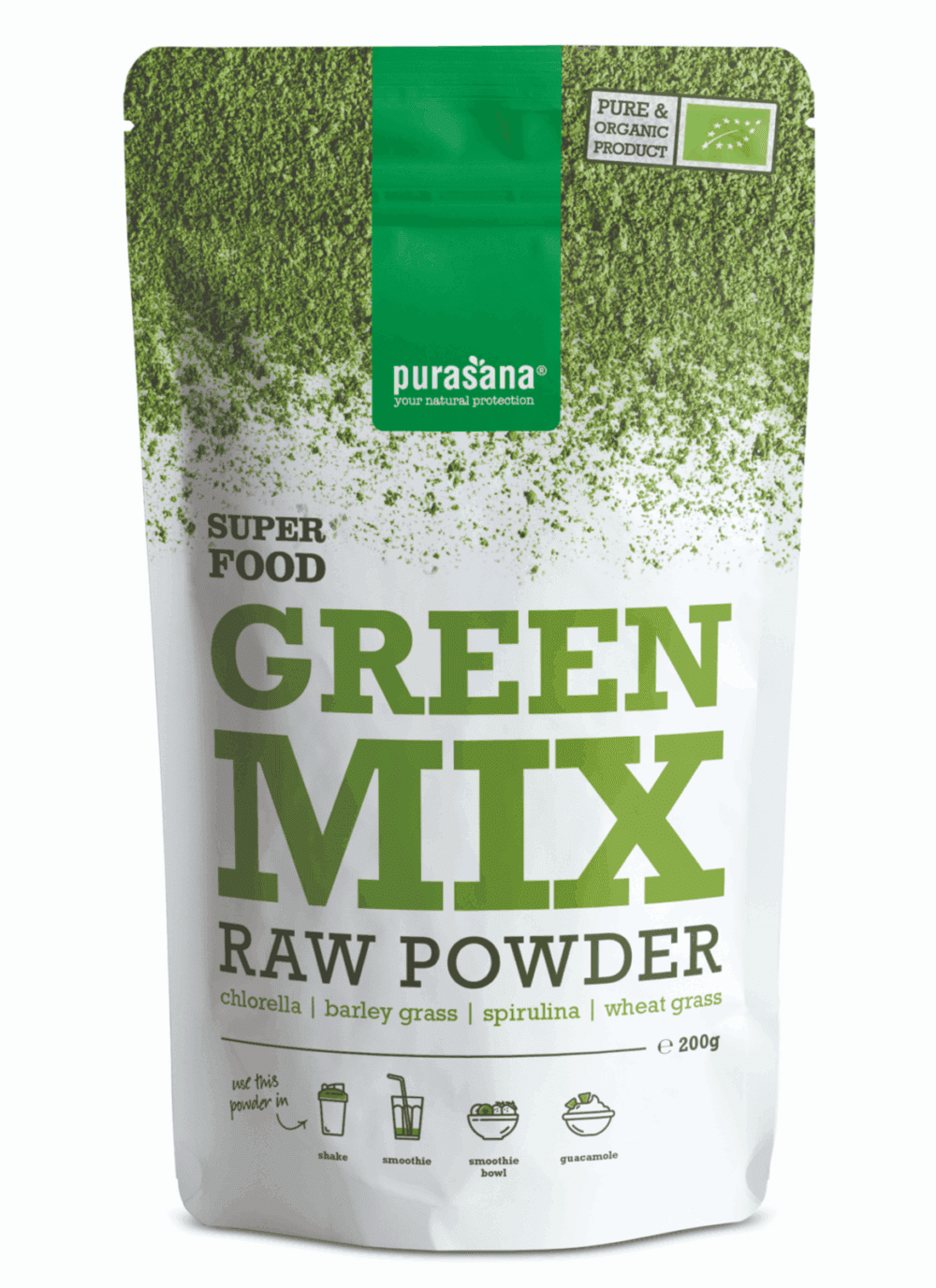 Purasana Vegan Green Mix Poeder - Superfood complex kopen-vitamine online - Superfood kopen - supplementen kopen-voedingssupplementen-beste voedingssupplementen-supplementen bestellen-zensitivity