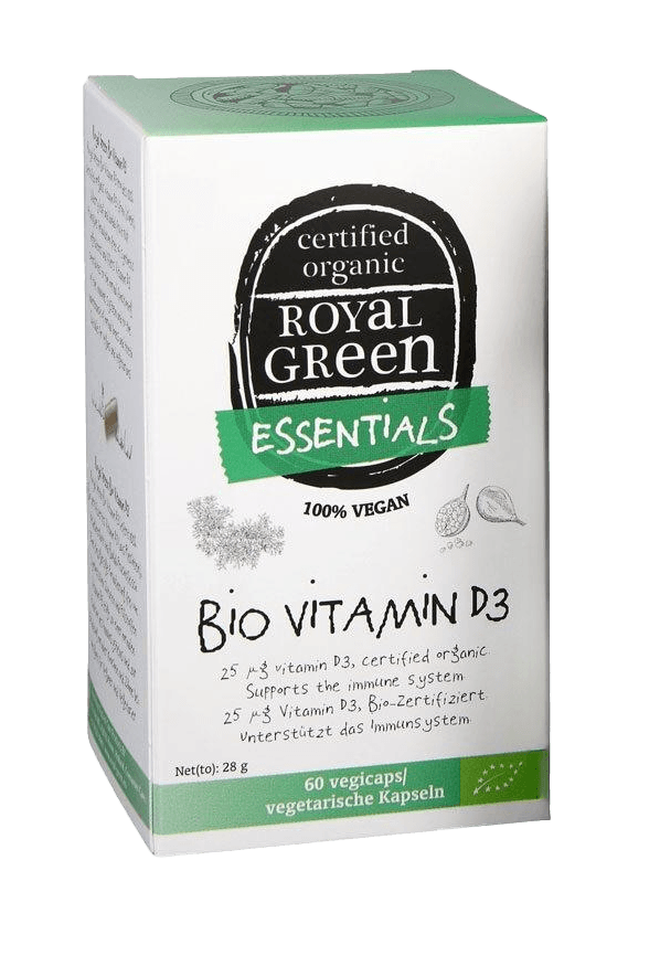 Royal Green Essentials Bio Vitamine D3 Vegicaps -  kopen-vitamine online - Vitamine D kopen - supplementen kopen-voedingssupplementen-beste voedingssupplementen-supplementen bestellen-zensitivity