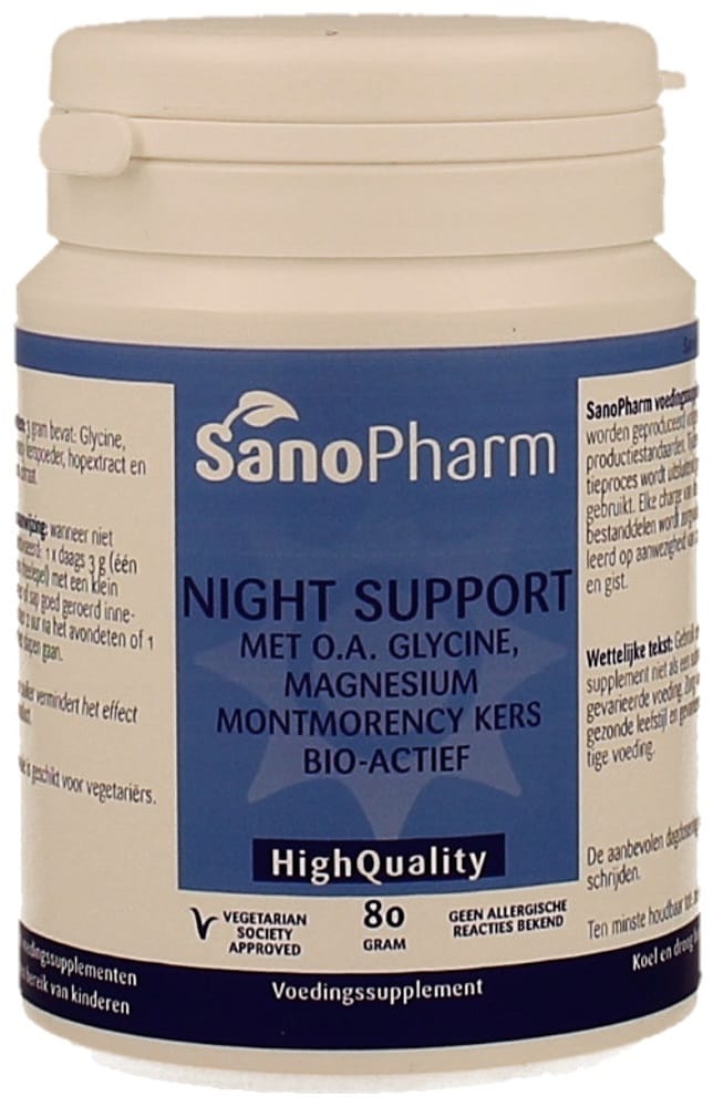 Sanopharm Night Support Poeder - Goede nachtrust complex kopen-vitamine online - Goede nachtrust kopen - supplementen kopen-voedingssupplementen-beste voedingssupplementen-supplementen bestellen-zensitivity
