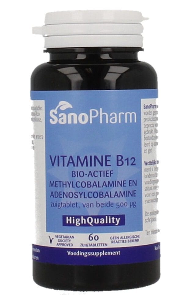 Sanopharm Vitamine B12 Bio-Actief Zuigtabletten - Vitamine B12 kopen-vitamine online - Vitamine B kopen - supplementen kopen-voedingssupplementen-beste voedingssupplementen-supplementen bestellen-zensitivity