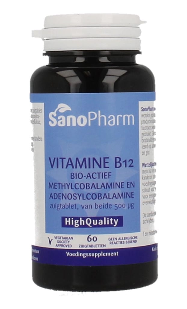 Sanopharm Vitamine B12 Bio-Actief Zuigtabletten - 60ZTB | Zensitivity Sanopharm Vitamine B12 Bio-Actief Zuigtabletten - Vitamine B12 kopen-vitamine online - Vitamine B kopen - supplementen kopen-voedingssupplementen-beste voedingssupplementen-supplementen bestellen-zensitivity
