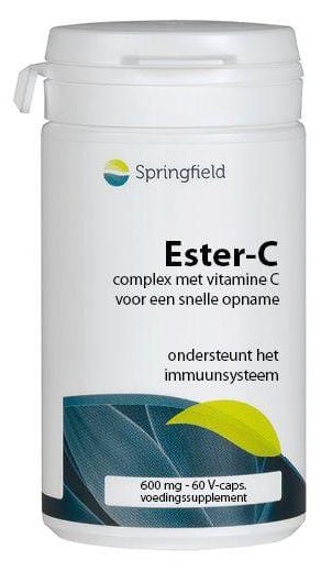 Springfield Ester C 550mg - 60VCP | Zensitivity Springfield Ester C 550mg - Vitamine C capsules kopen-vitamine online - Vitamine C kopen - supplementen kopen-voedingssupplementen-beste voedingssupplementen-supplementen bestellen-zensitivity