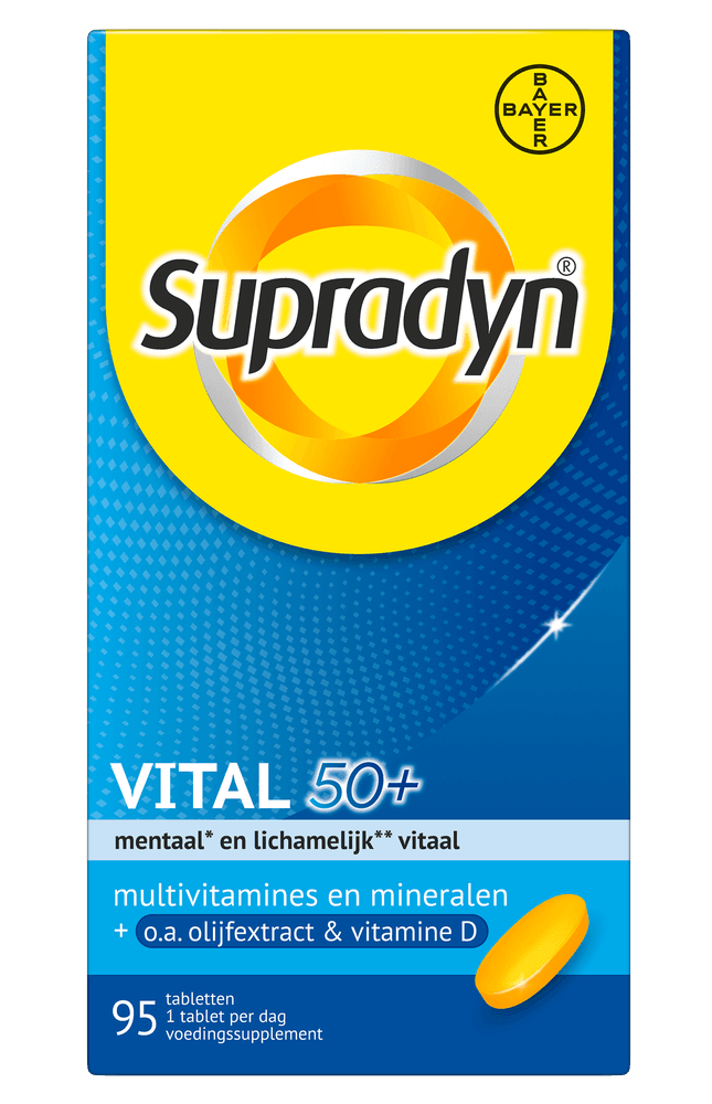 Supradyn Vital 50+ Tabletten - 95TB | Zensitivity Supradyn Vital 50+ Tabletten -  kopen-vitamine online - Multivitamine 50plus kopen - supplementen kopen-voedingssupplementen-beste voedingssupplementen-supplementen bestellen-zensitivity