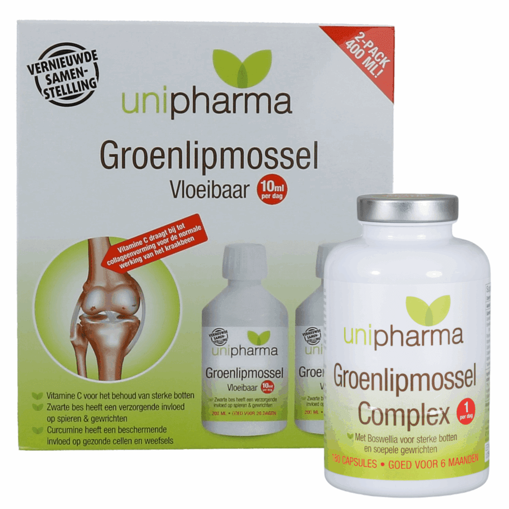 Unipharma Groenlipmossel Startpakket -  kopen-vitamine online - Groenlipmossel kopen - supplementen kopen-voedingssupplementen-beste voedingssupplementen-supplementen bestellen-zensitivity