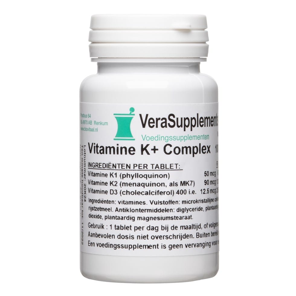 VeraSupplements Vitamine K Complex Tabletten -  kopen-vitamine online - Vitamine K kopen - supplementen kopen-voedingssupplementen-beste voedingssupplementen-supplementen bestellen-zensitivity