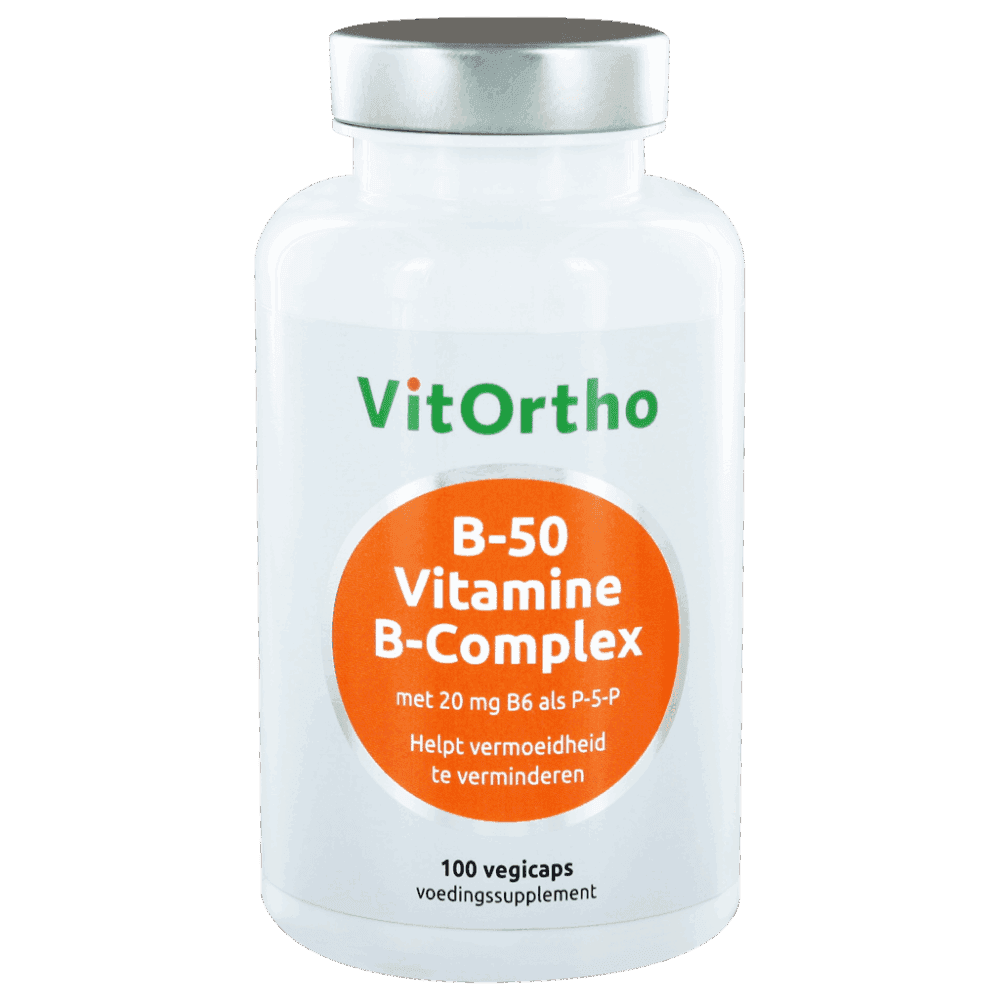VitOrtho B-50 Vitamine B-Complex Capsules - Vitamine B complex kopen-vitamine online - Vitamine B kopen - supplementen kopen-voedingssupplementen-beste voedingssupplementen-supplementen bestellen-zensitivity