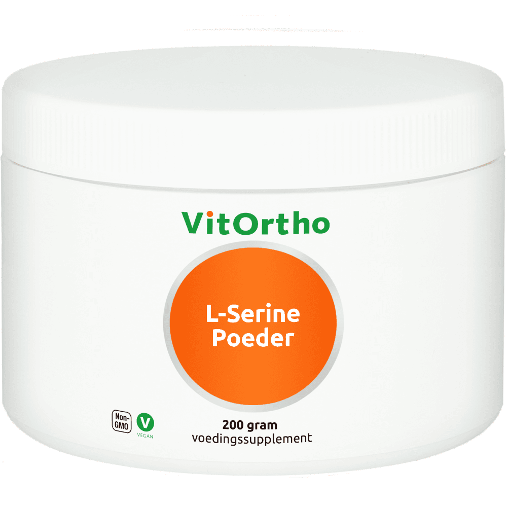 VitOrtho L-Serine Poeder - 200GR | Zensitivity VitOrtho L-Serine Poeder -  kopen-vitamine online - Aminozuren kopen - supplementen kopen-voedingssupplementen-beste voedingssupplementen-supplementen bestellen-zensitivity