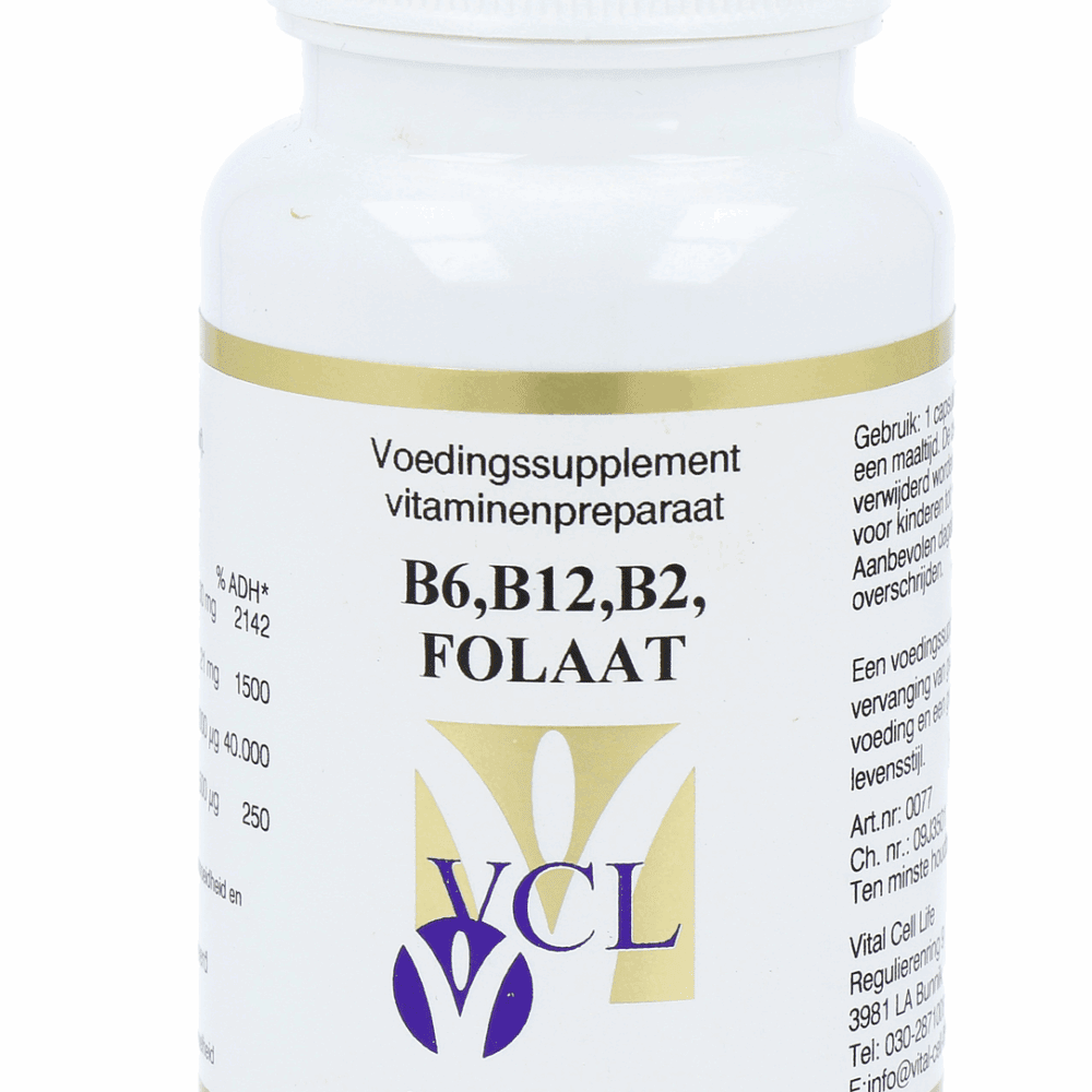 Vital Cell Life B6 B12 B2 Foliumzuur Capsules - Vitamine B complex kopen-vitamine online - Vitamine B kopen - supplementen kopen-voedingssupplementen-beste voedingssupplementen-supplementen bestellen-zensitivity