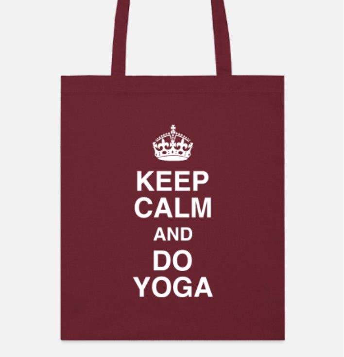 katoenen tas met tekst keep calm and do yoga-zensitivity-spirituele winkel-katoenen tas spirituele tekst-tas yoga