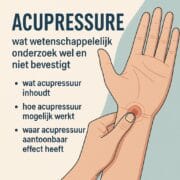 Acupressuur het inzicht in wat onderzoek meer duidelijk maakt | Zensitivity Illustratie van een hand die druk uitoefent op een acupressuurpunt zoals onderzocht in medische studies