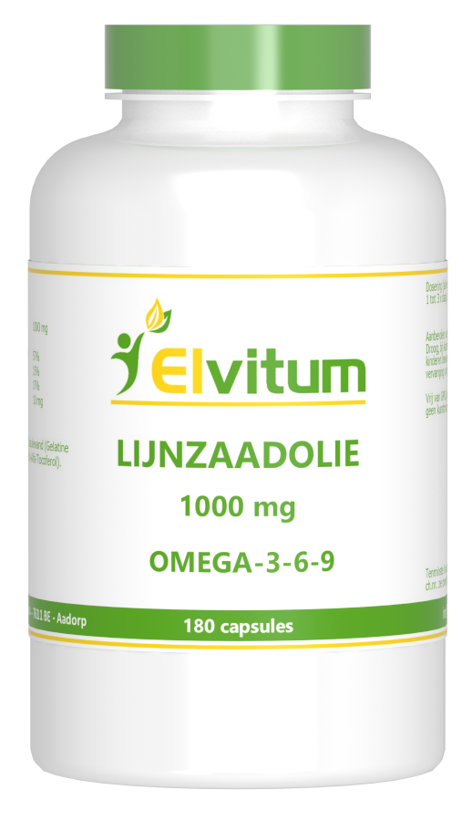 Elvitum Lijnzaadolie 1000mg Omega-3-6-9 Capsules Lijnzaad supplementen